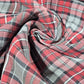 Red Grey Black Tartan Check Cotton Flannel Fabric Soft Brushed Plaid 58" By The Meter