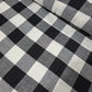 Black White Buffalo Check Cotton Flannel Fabric Soft Brushed Plaid 58" By The Meter