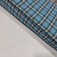 Sky Blue Tartan Cotton Flannel Fabric Soft Brushed Plaid 58" By The Meter