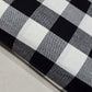 Black White Buffalo Check Cotton Flannel Fabric Soft Brushed Plaid 58" By The Meter