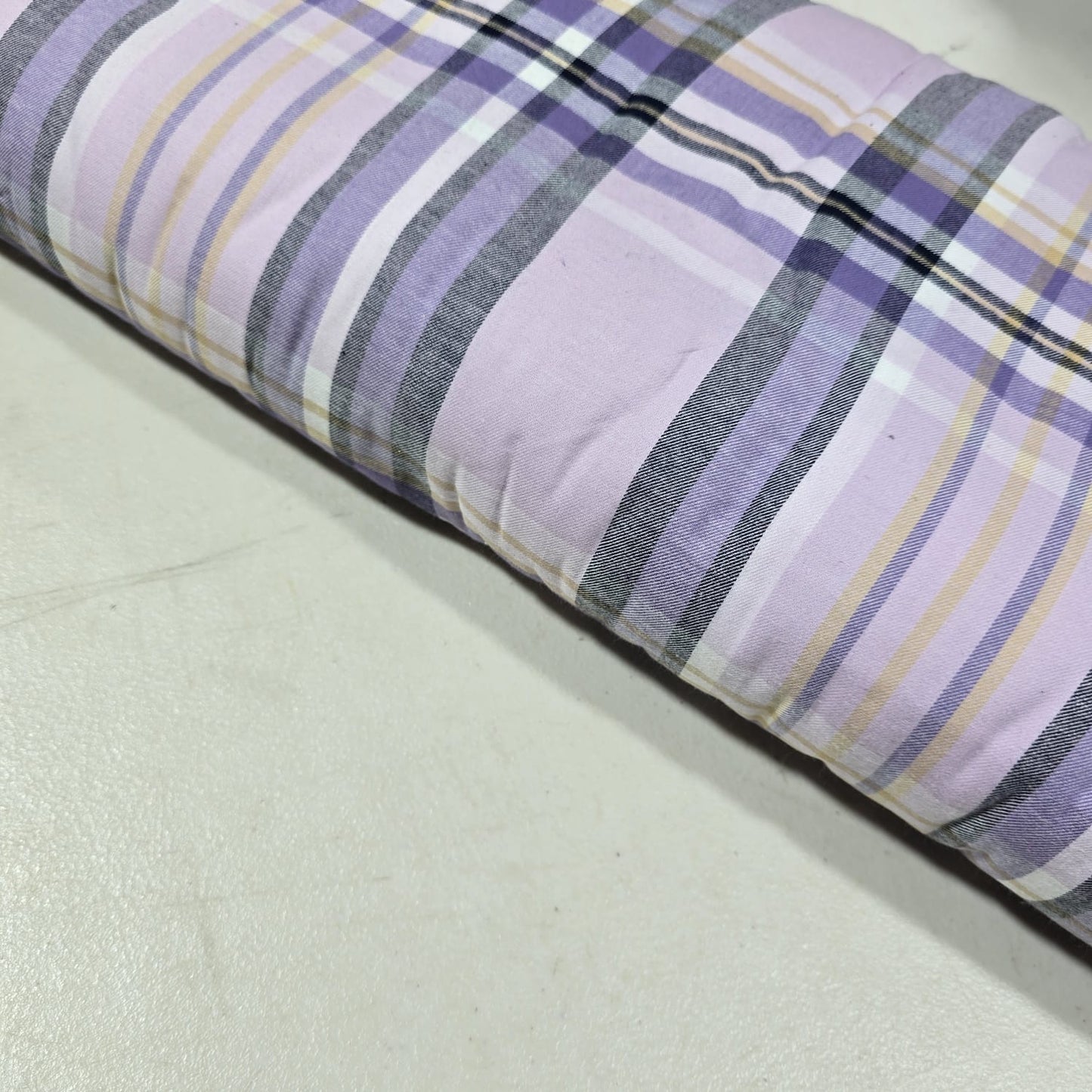 Lilac Grey Yellow Tartan Cotton Flannel Fabric Soft Brushed Check 58" By The Meter