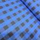 Royal Blue Black Buffalo Check Cotton Flannel Fabric Soft Brushed Plaid 58" By The Meter