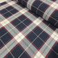 Navy Burgundy Grey Tartan Cotton Flannel Fabric Soft Brushed Check 58" By The Meter