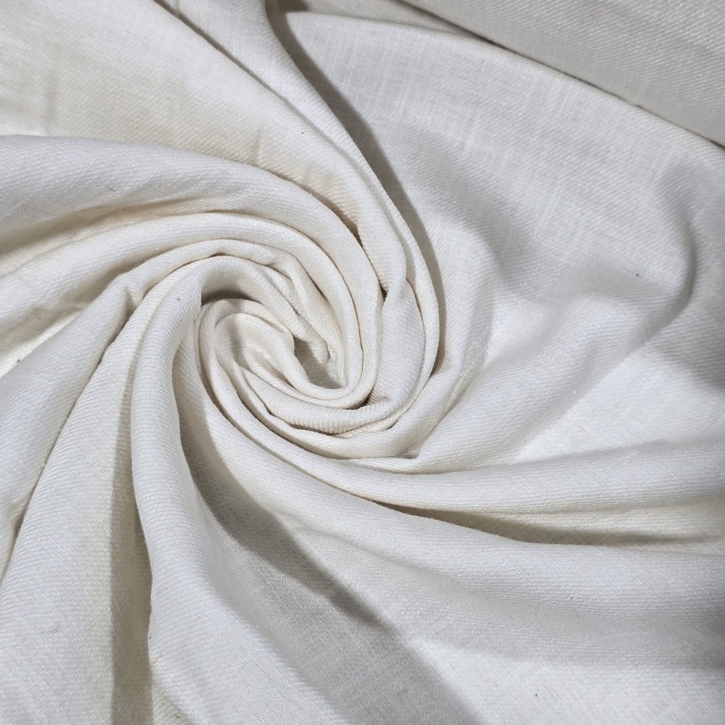 Ivory Brushed 100% Cotton Flannel Fabric Plain Soft Craft Dress Material 58" By The Meter