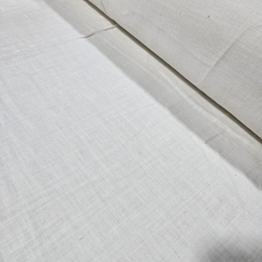 Ivory Brushed 100% Cotton Flannel Fabric Plain Soft Craft Dress Material 58" By The Meter