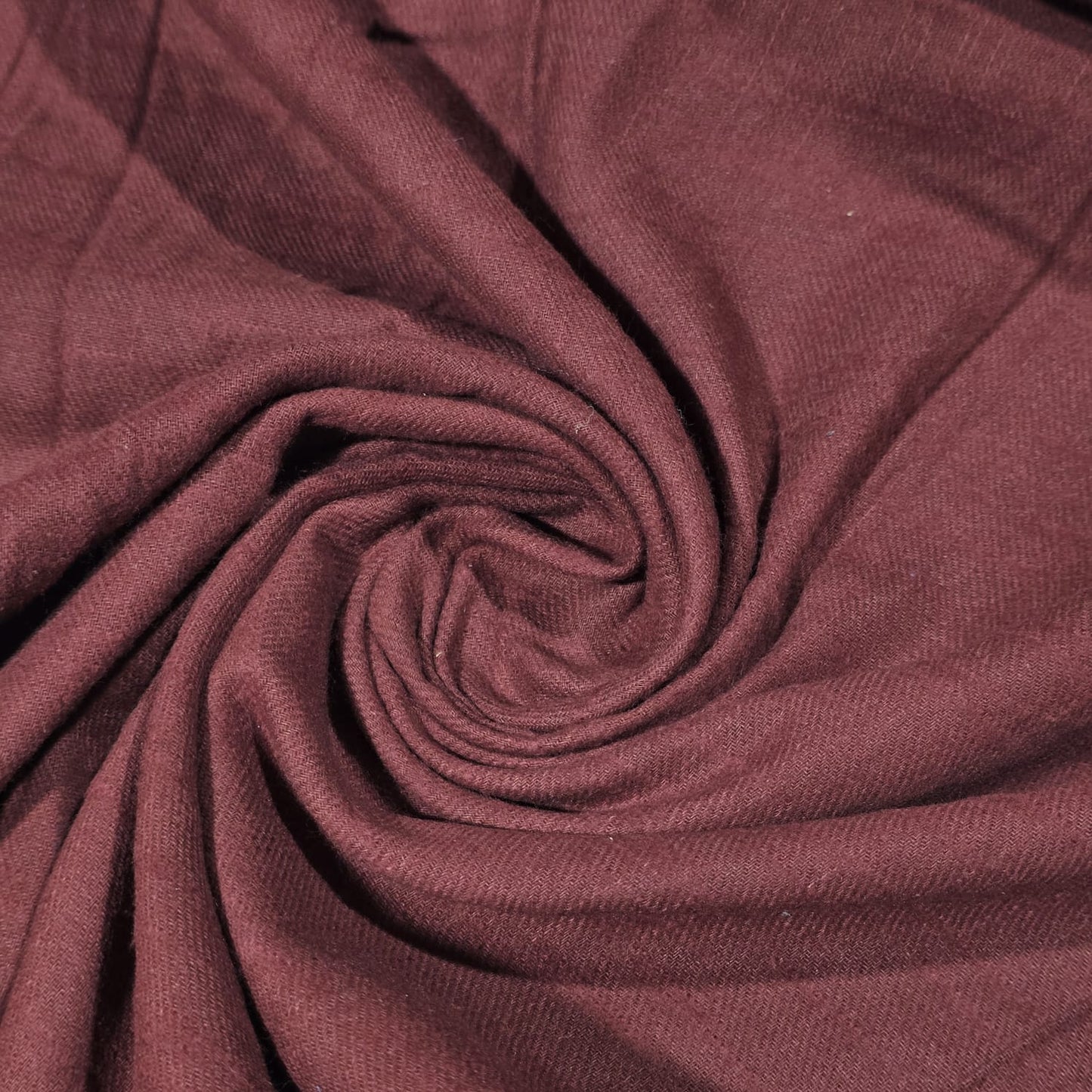 Burgundy Brushed 100% Cotton Flannel Fabric Plain Soft Craft Dress Material 58" By The Meter