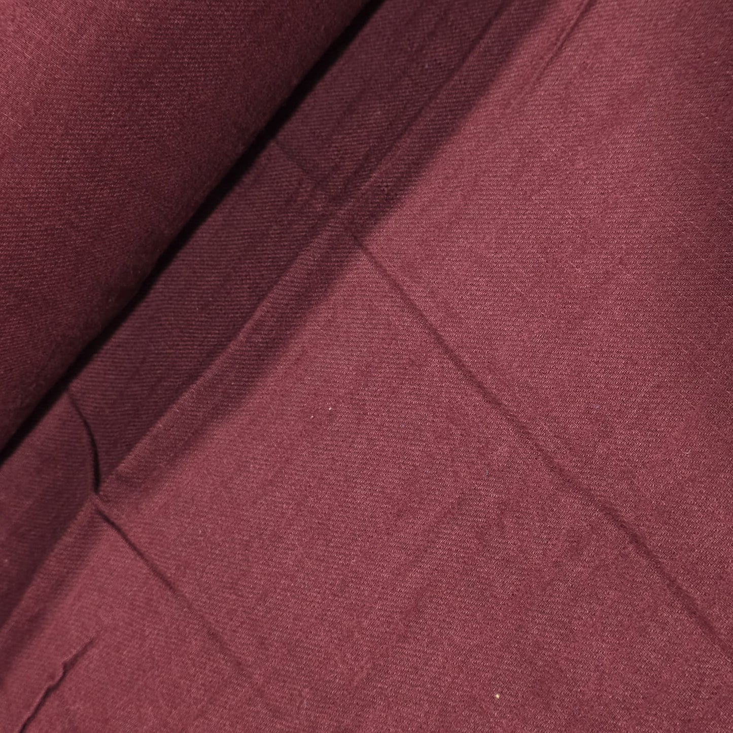 Burgundy Brushed 100% Cotton Flannel Fabric Plain Soft Craft Dress Material 58" By The Meter