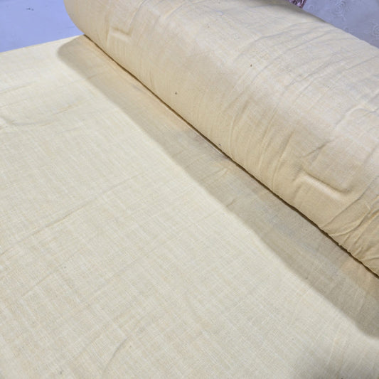 Cream Brushed 100% Cotton Flannel Fabric Plain Soft Craft Dress Material 58" By The Meter