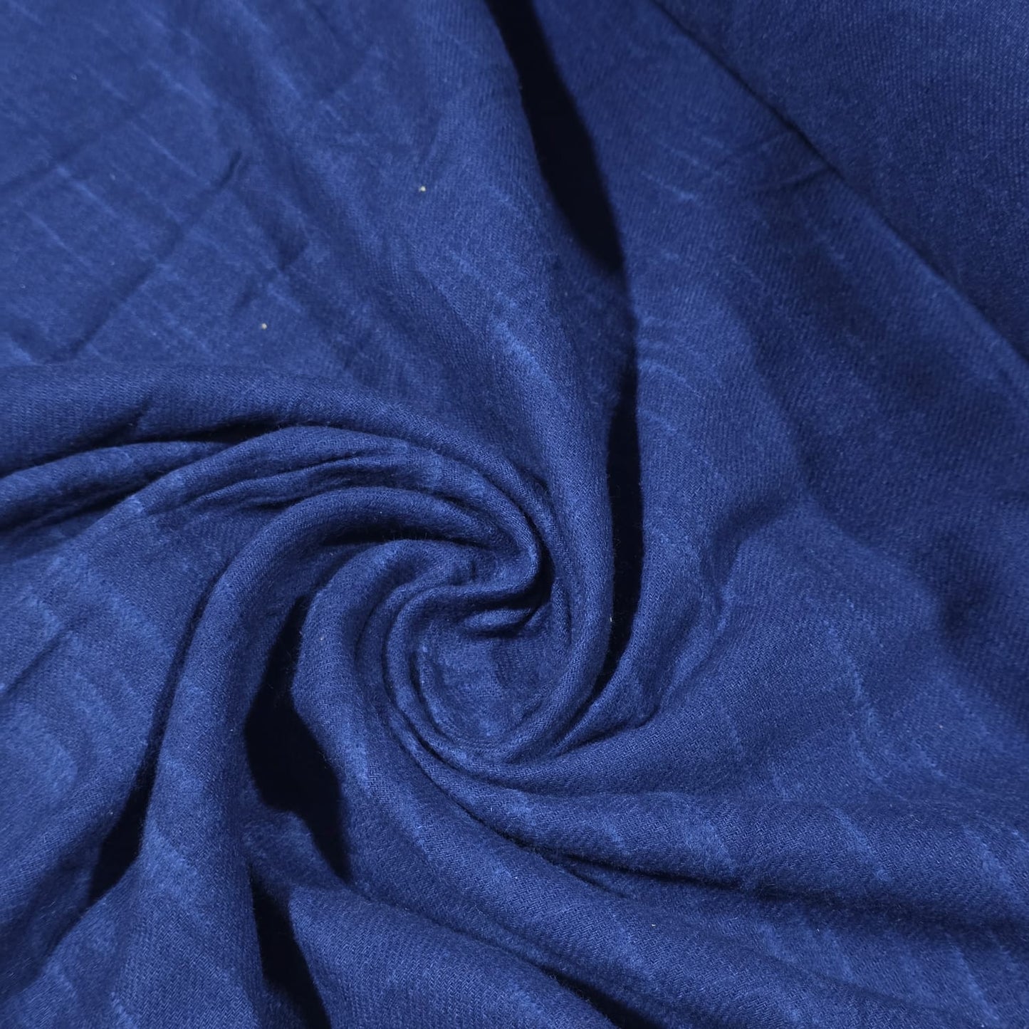 Navy Brushed 100% Cotton Flannel Fabric Plain Soft Craft Dress Material 58" By The Meter