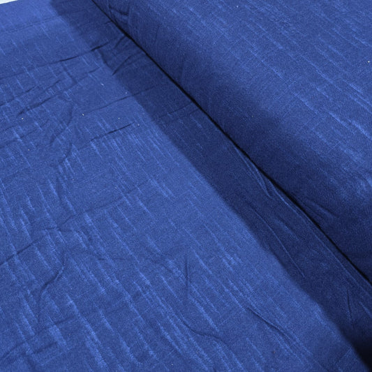 Navy Brushed 100% Cotton Flannel Fabric Plain Soft Craft Dress Material 58" By The Meter