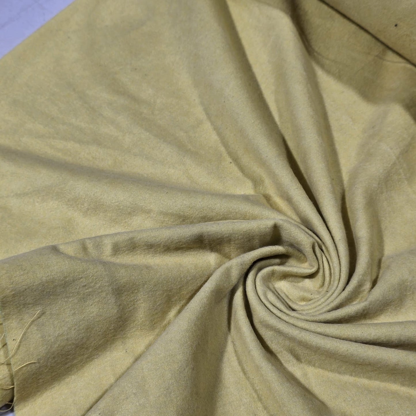 Lemon Brushed 100% Cotton Flannel Fabric Plain Soft Craft Dress Material 58" By The Meter
