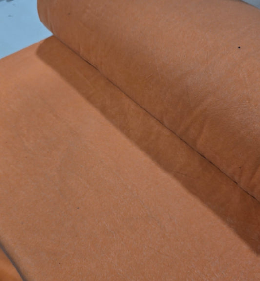 Peach Brushed 100% Cotton Flannel Fabric Plain Soft Craft Dress Material 58" By The Meter