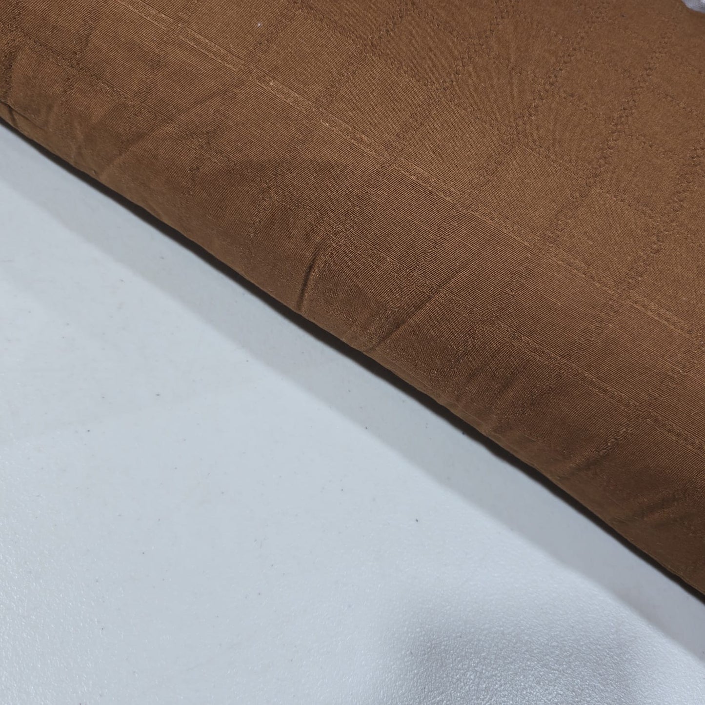 Rust Brushed 100% Cotton Flannel Fabric Textured Geometric 58" By The Meter