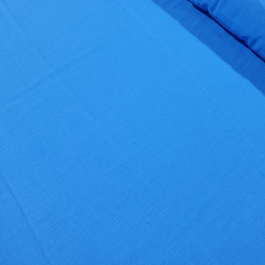 Sky Blue Plain 100% Cotton Poplin Fabric Soft Dress Craft Quilting Material 58" By The Meter