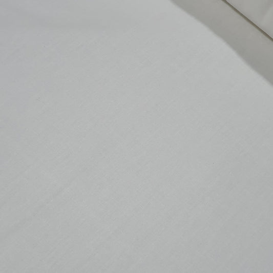 Ivory Plain Cotton Poplin Fabric Dress Craft Quilting Material 58" By The Meter