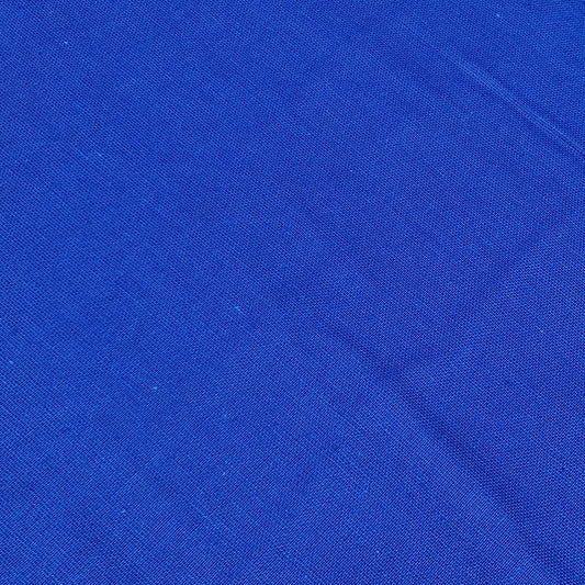 Royal Blue Plain Cotton Linen Fabric 58" Dress Craft Upholstery Material By The Meter