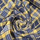 Mustard Yellow Tartan Brushed Cotton Fabric 42" Wide Plaid Dress Craft Material By The Meter