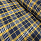Mustard Yellow Tartan Brushed Cotton Fabric 42" Wide Plaid Dress Craft Material By The Meter
