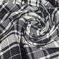 Monochrome Tartan Brushed Cotton Fabric 42" Wide Plaid Dress Craft Material By The Meter