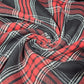 Highland Scarlet Tartan Brushed Cotton Fabric 42" Wide Plaid Dress Craft Material By The Meter