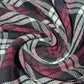 Burgundy Black White Tartan Brushed Cotton Fabric 42" Check Flannel By The Meter