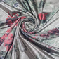 Mink Floral Satin Fabric Dress Draping Material 58" By the Meter