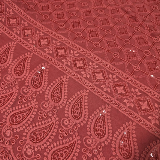 Broderie Anglais Pailletten-Stickerei, ANGLAISE, weicher Viskose-Kleider-Bastelstoff, 111,8 cm (Flaschengrün)