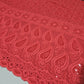 Coral Pink Broderie Anglais Sequin Embroidery ANGLAISE Soft Viscose Dress Craft Fabric 44"