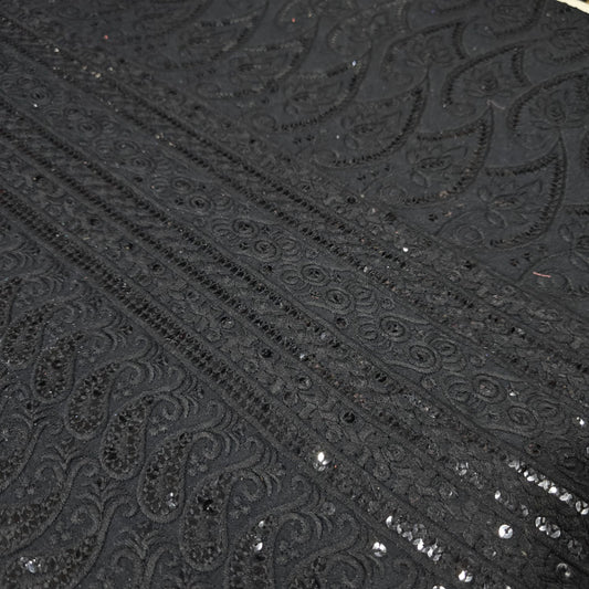 Broderie Anglais Pailletten-Stickerei, ANGLAISE, weicher Viskose-Kleider-Bastelstoff, 111,8 cm (Flaschengrün)