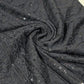 Black Broderie Anglais Sequin Embroidery ANGLAISE Soft Viscose Dress Craft Fabric 44"