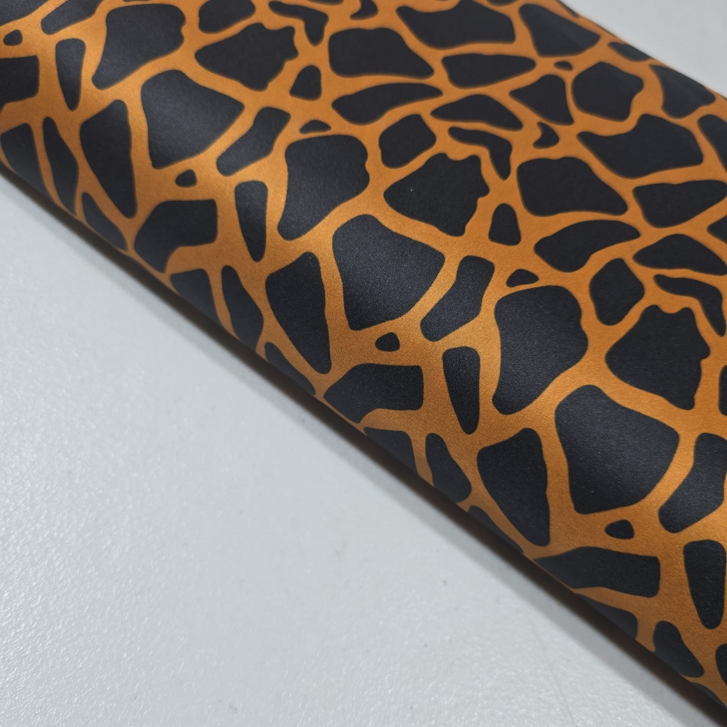 Orange Black Leopard Anti Static Lining Fabric 58" Wide | Smooth Dress, Jacket & Skirt Lining Material by the Meter