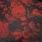 Weiches Satin-Kleidergewebe mit Blumenmuster, schwarze Rosen, Meterware, 147,3 cm
