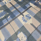 Deadstock Blue Floral Check Viscose Jersey Fabric 58" Wide | Soft Stretch Knit Dressmaking Material By The Meter