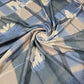 Deadstock Blue Floral Check Viscose Jersey Fabric 58" Wide | Soft Stretch Knit Dressmaking Material By The Meter