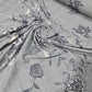 Deadstock Grey Floral Check Viscose Jersey Fabric 58" Wide | Soft Stretch Knit Dressmaking Material By The Meter