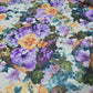 Deadstock Purple & Mustard Floral Viscose Jersey Fabric 58" Wide | Soft Stretch Knit Dressmaking Fabric By the Meter