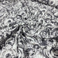 Deadstock Monochrome Paisley Viscose Jersey Fabric 58" Wide | Stretch Knit Dressmaking Fabric By the Meter