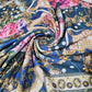 Deadstock Baroque Floral Viscose Jersey Fabric 58" Wide | Scarf Print Stretch Dressmaking Fabric By the Meter