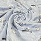 Deadstock Cute Socks Viscose Jersey Fabric Stretch 58" Novelty Print By Meter