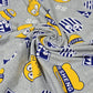 Deadstock Grey Emoji Faces Viscose Jersey Fabric Stretch 58" Kids By Meter