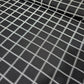 Deadstock Black Windowpane Viscose Jersey Fabric Stretch 58" Geometric By Meter