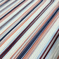 Plissé Stripe Stretch Fabric White Navy Coral Ribbed Dressmaking By The Meter