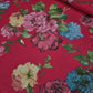 Pink Floral Plissé Ribbed Jersey Stretch Fabric – Large Rose Print Dress Fabric