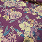 Burgundy Floral Scuba Crepe Fabric 58" Stretch Dressmaking Material By The Meter