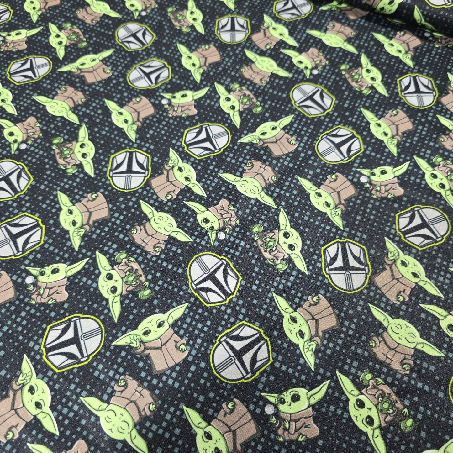 Baby Yoda Inspired Single Fleece Scuba Fabric 58" Stretch Character Dress Craft Material By The Meter