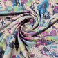 Abstract Floral Scuba Crepe Fabric 58" Stretch Dressmaking Material By The Meter