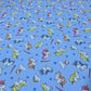 Unicorn Scuba Fabric Blue 58" Stretch Dress Craft Children's Material By The Meter