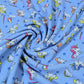 Unicorn Scuba Fabric Blue 58" Stretch Dress Craft Children's Material By The Meter