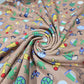 Kids Nautical Single Fleece Scuba Fabric 58" Sea Animal Boat Stretch Dress Craft Material By The Meter