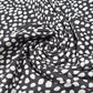 Abstract Spot Scuba Fabric 58" Black White Stretch Dressmaking Fabric By The Mete